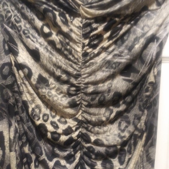 Animal Print Strapless Bodycon Mini Dress - Picture 2 of 4